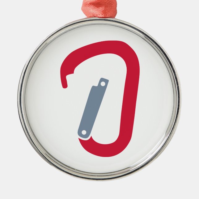 Klettern carabiner silbernes ornament (Vorne)