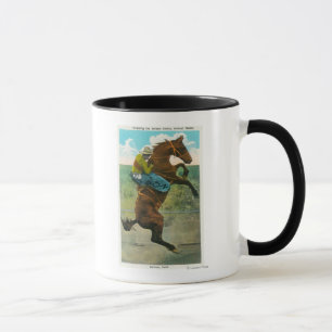 Klettern der goldenen Treppe am jährlichen Rodeo Tasse