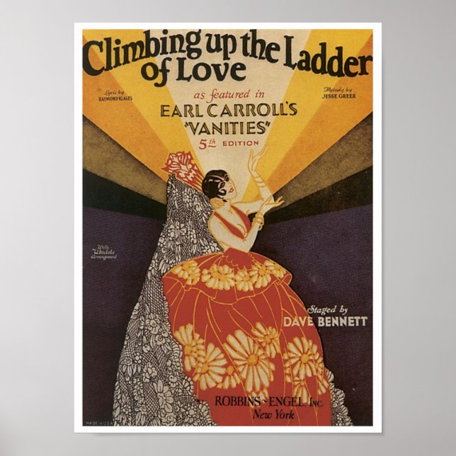 Klettern der Ladder Liebe Songbook Cover Poster (Vorne)