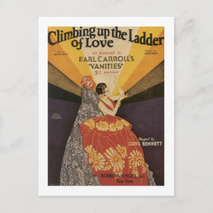 Klettern der Ladder Liebe Songbook Cover Postkarte
