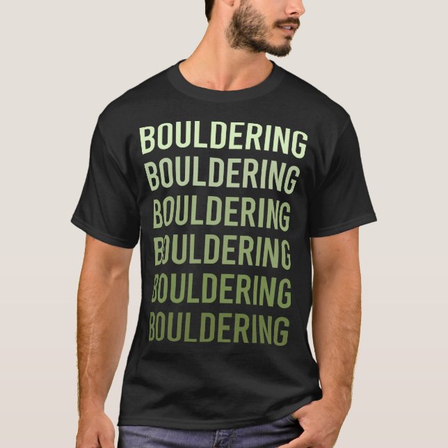 Klettern des grünen Textes T-Shirt (Vorderseite)