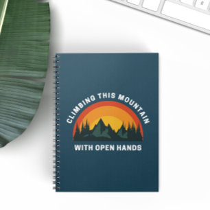 Klettern dieses Berges Retro Christlich Notizblock