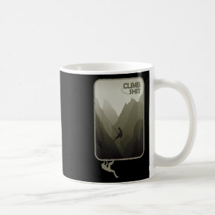 Klettern - Ein Kletterer Bergsteiger Felsenkletter Kaffeetasse