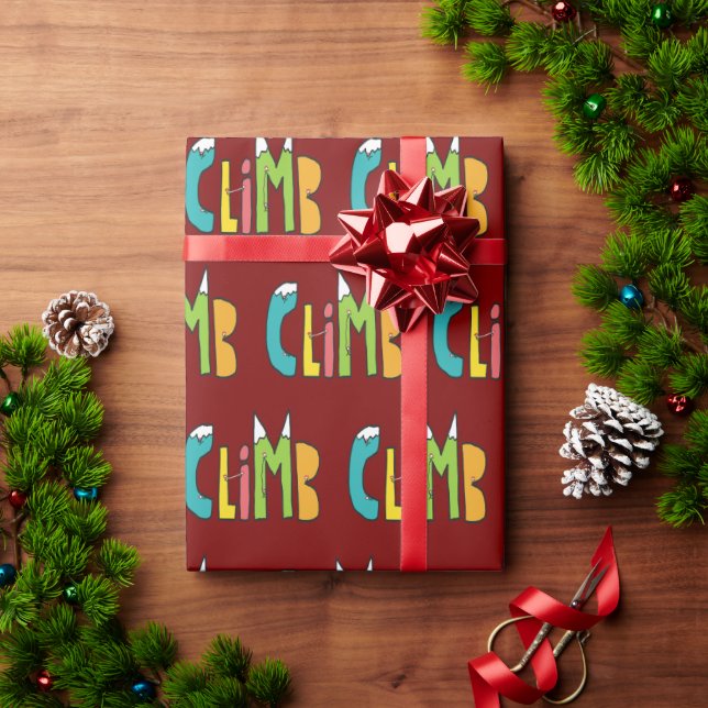 Klettern Geschenkpapier (Feiertagsgeschenk)