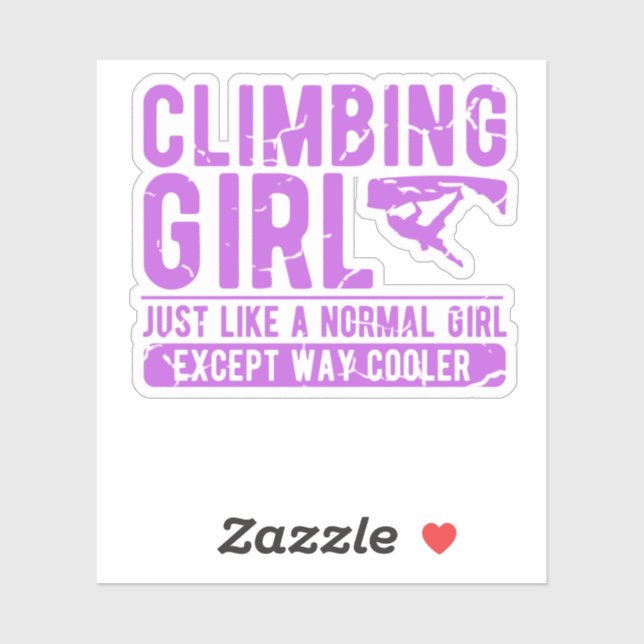 Klettern Girl Gift - Women's Rock Climber - Ladys Aufkleber (Blatt)