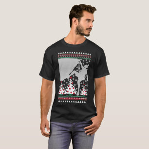 Klettern-hässlicher Weihnachtsstrickjacke-Feierta T-Shirt
