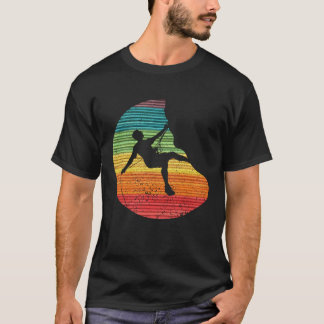 Klettern im Backprint und Freiklettern T-Shirt