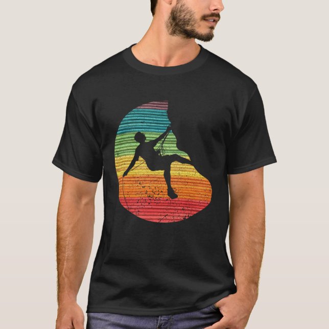Klettern im Backprint und Freiklettern T-Shirt (Vorderseite)