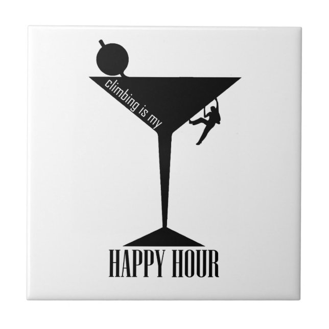 Klettern ist meine glückliche Stunde Fliese (Vorderseite)