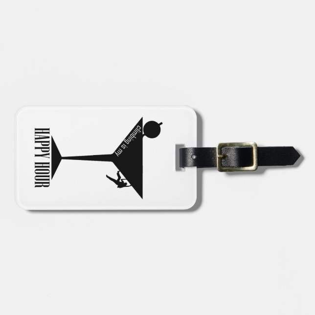 Klettern ist meine glückliche Stunde Gepäckanhänger (Vorderseite horizontal)