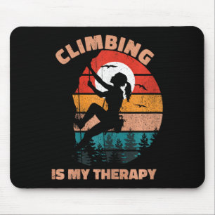 Klettern ist meine Therapie Frauen Vintage Boulder Mousepad
