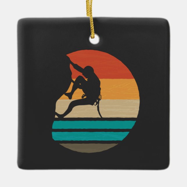 Klettern Klettern Retro Keramikornament (Vorderseite)