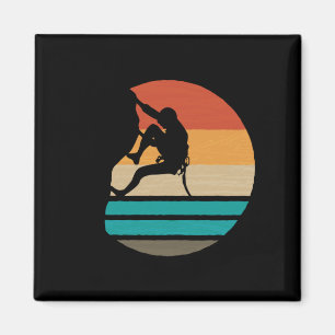 Klettern Klettern Retro Magnet