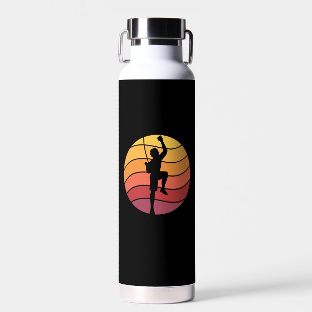 Klettern Klettern Retro Trinkflasche (Vorne)