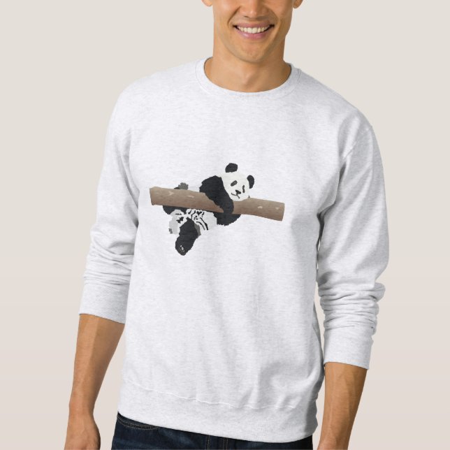 Klettern Panda Sweatshirt (Vorderseite)
