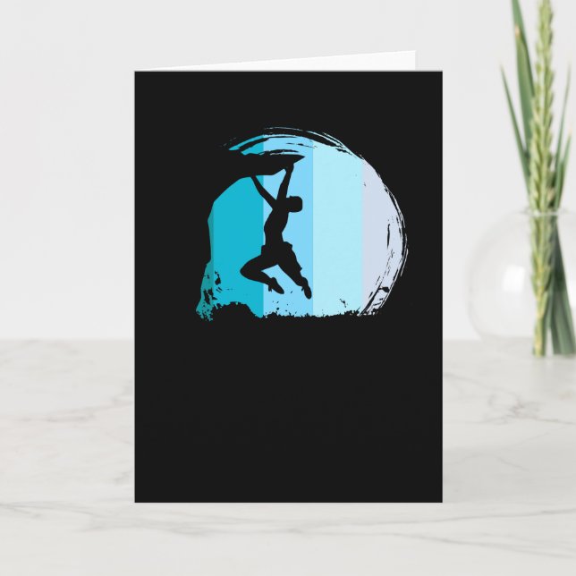 Klettern Retro Karte (Vorderseite)