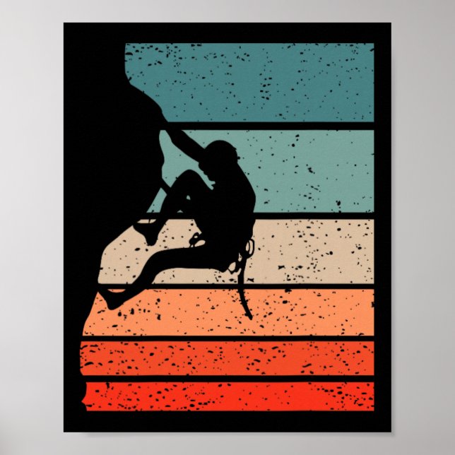 Klettern Retro-Stil Vintage _4  Poster (Vorne)