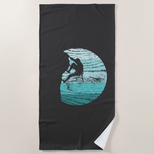 Klettern Retro Strandtuch (Vorderseite)