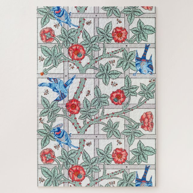 Klettern Rose & Kleiner Vogel, William Morris (Vertikal)