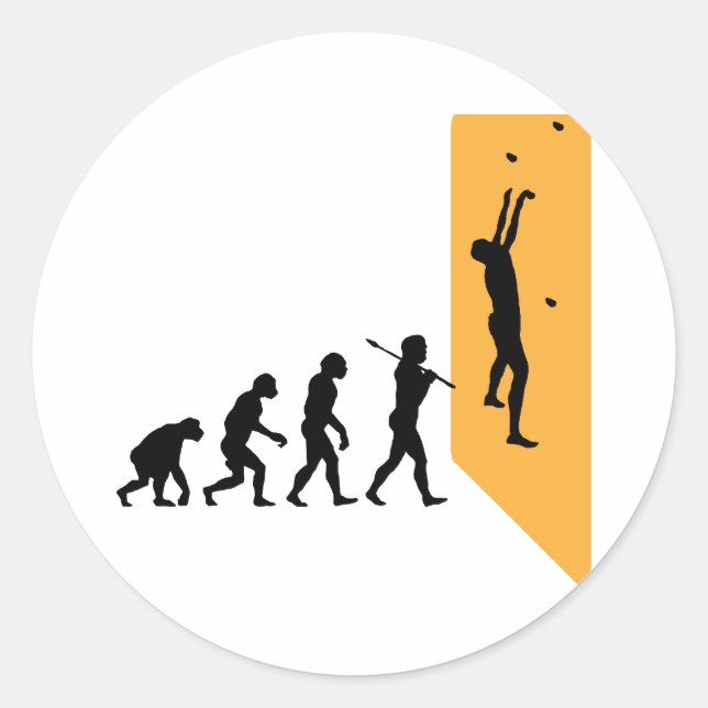 Klettern Runder Aufkleber (Vorderseite)