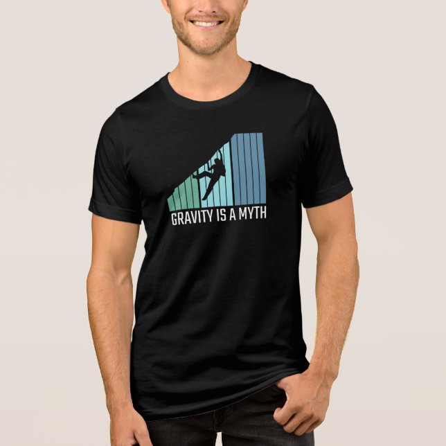 Klettern - Schwerkraft ist ein Mythos Tri-Blend Shirt (Vorderseite)