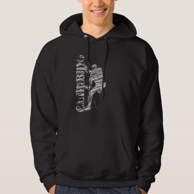 Klettern Silhouette Bergsteigen 3 Hoodie (Vorderseite)