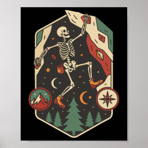 Klettern Skeleton Rock Bouldering-Abenteuer  Poster