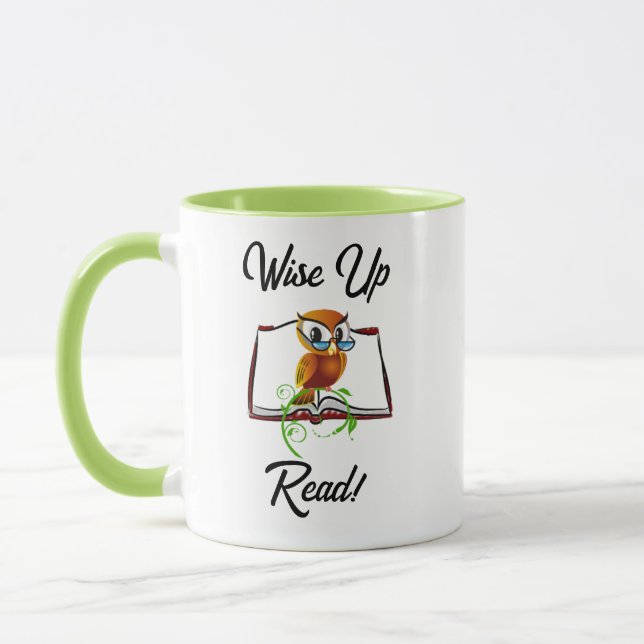 Klettern und Buch lesen Gewitzte Kinder Cartoon Tasse (Links)
