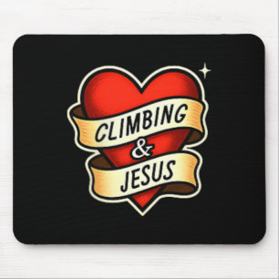 Klettern und Jesus Christlich Mousepad