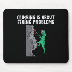 Klettern und Probleme beheben Dino-Kletterer Junge Mousepad