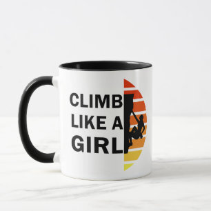 Klettern wie ein Mädchen Rock lustiges Klettergesc Tasse