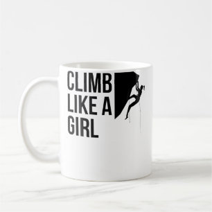 Klettern wie ein Mädchen Wo Bouldering Kaffeetasse
