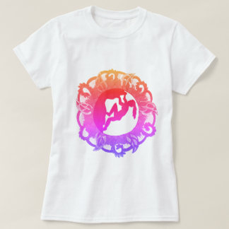 Klettern-Zen-Mädchen T-Shirt