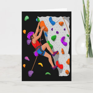Kletternde Boulderwand Felsenkletterer Bouldering Karte