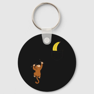 Kletternder Affe Banane Tasche Grafik Kinder Lusti Schlüsselanhänger