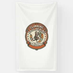 Kletterndes Bouldering-Katze Kletterndes Boulderin Banner