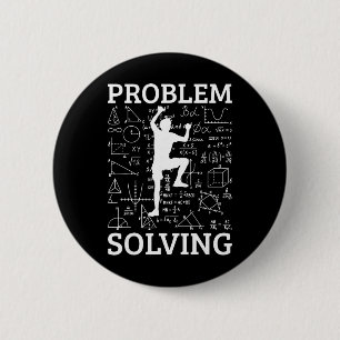 Kletterproblemlösender Felsenkletterer Bouldering Button