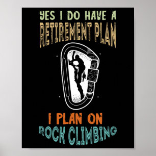 Kletterrentenplan Karabiner Klettertour Poster