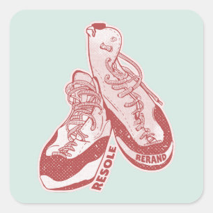 Kletterschuhe Quadratischer Aufkleber