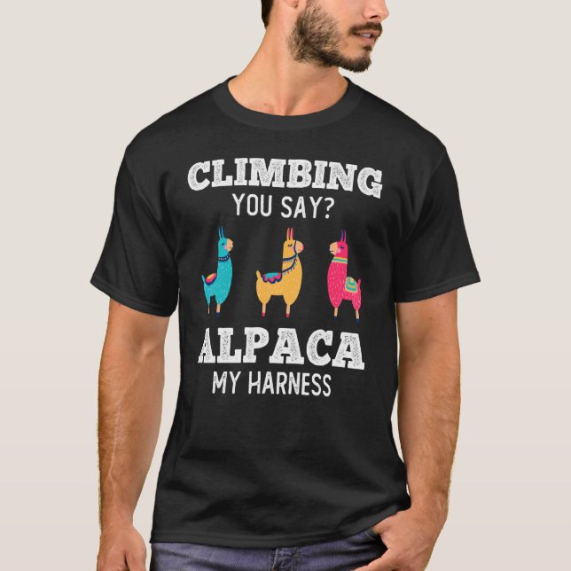 Klettersteig: Alpaca My Harness Rock Klettersteig  T-Shirt (Vorderseite)