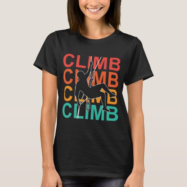 Klettersteig, Berggipfel Brave Adventure T-Shirt (Vorderseite)