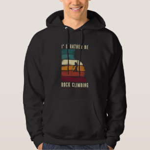 Klettersteig Ich wäre eher Rock Climbing Retro Vin Hoodie