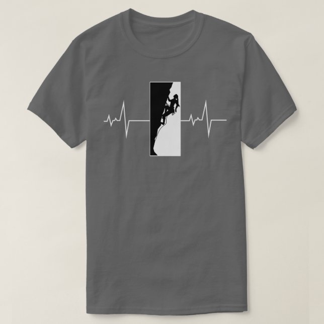 Klettersteig Kletterwand Innenwand Kletterherz T-Shirt (Design vorne)