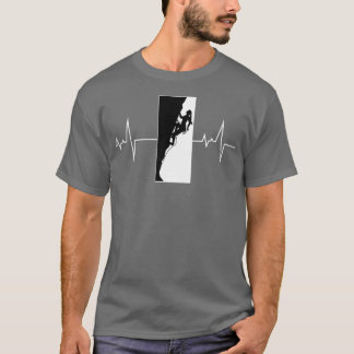 Klettersteig Kletterwand Innenwand Kletterherz T-Shirt