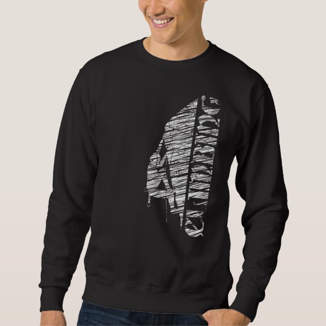 Klettersteig Silhouette bouldernde Bergsteigerplat Sweatshirt (Vorderseite)