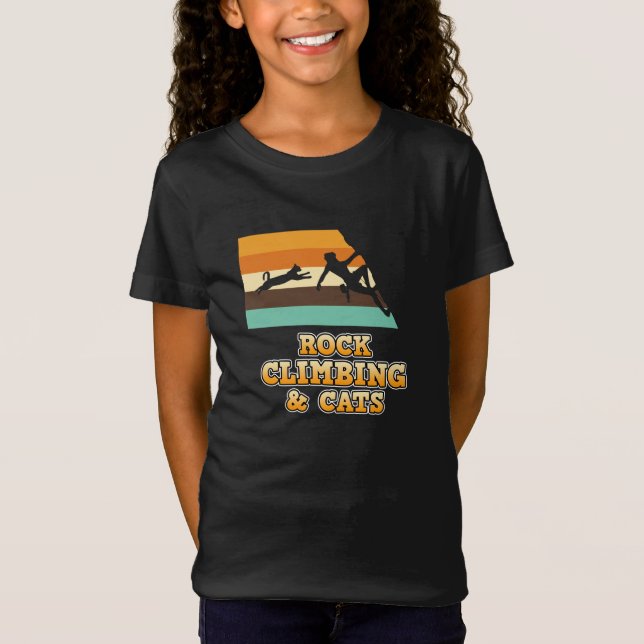 Klettersteig und Katzen Bergketten Klettersteig Lo T-Shirt (Vorderseite)