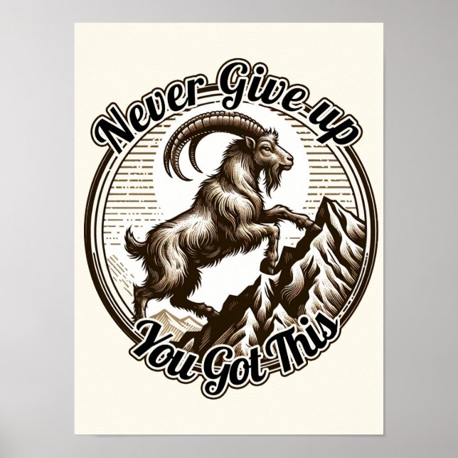 Klettersteig Ziegenkorn Geburtstag Zodiac Poster (Vorne)