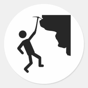 Klettersymbol Runder Aufkleber