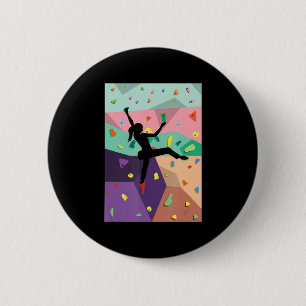Kletterwand im Innern Klettersteige Sport treiben Button