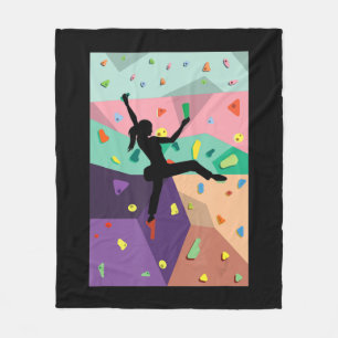 Kletterwand im Innern Klettersteige Sport treiben Fleecedecke
